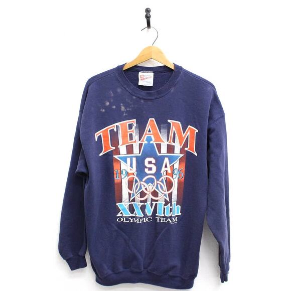 Vintage Atlanta Georgia USA 1996 Olympics Sweatshirt Large - Picture 1 of 7